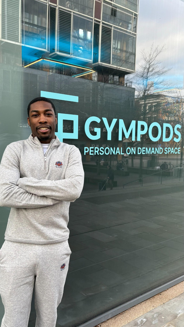 Lamar Esty, personal trainer, standing outside GYMPODS Dalston